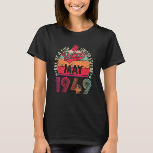 Camiseta Vintage 73rd Birthday Awesmanutenção desde maio de