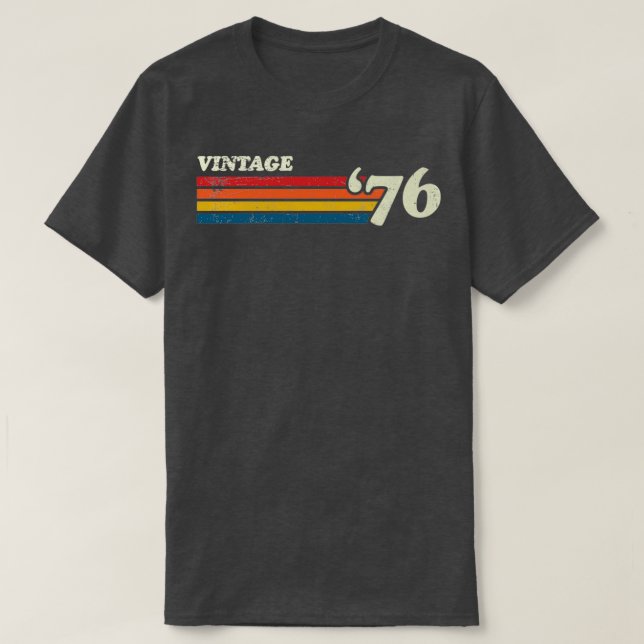 CAMISETA VINTAGE 76 RETRO STRIPES (Frente do Design)