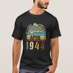 Camiseta Vintage, 78 Anos De Idade, Abril De 1944, Decoraçõ