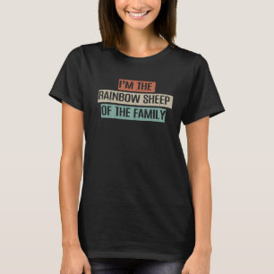 Camiseta Vintage 80 Retro Sou o Rainbow Sheep da Fam