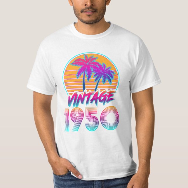 Camiseta Vintage 80s 1950 Aniversário (Frente)