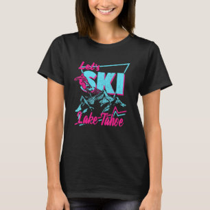 Camiseta Vintage 80s 90s Roupas de esqui Retro Lake Tahoe S