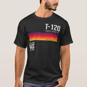 Camiseta Vintage 80s fita cassete de vídeo VHS T-Shirt