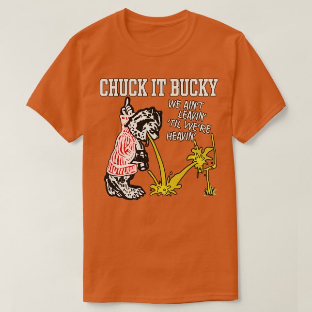 Camiseta Vintage 80s Retro Chuck It Bucky (Frente do Design)
