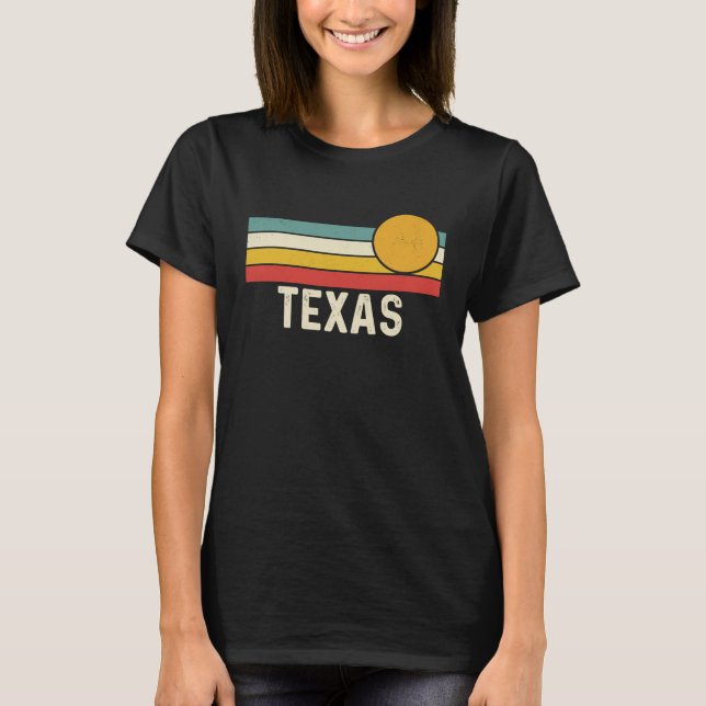 Camiseta Vintage 80s Sunset Summer Style Texas EUA (Frente)