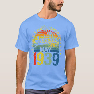 Camiseta Vintage, 83 Anos De Maio De 1939, Decorações 83rd 