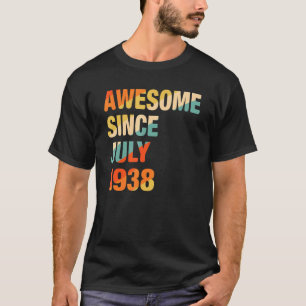 Camiseta Vintage 84. º Awestor de Aniversário Desde julho d