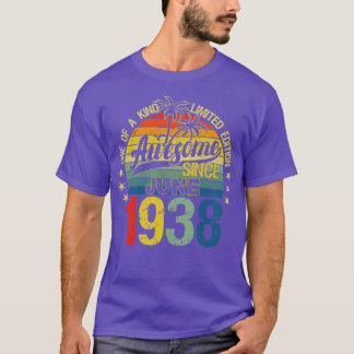 Camiseta Vintage, 84 Anos, Junho De 1938, Decorações 84 Bi