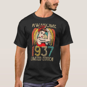 Camiseta Vintage, 85 anos, aniversário feminino Melhor de 1