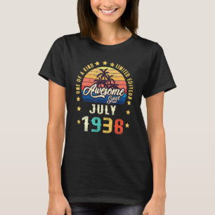Camiseta Vintage 86º Aniversário Espetacular Desde julho de