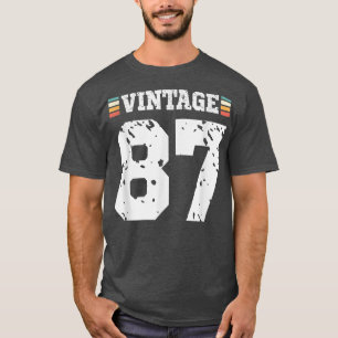 Camiseta Vintage, 87 anos, feliz 87 anos, diversão de anive