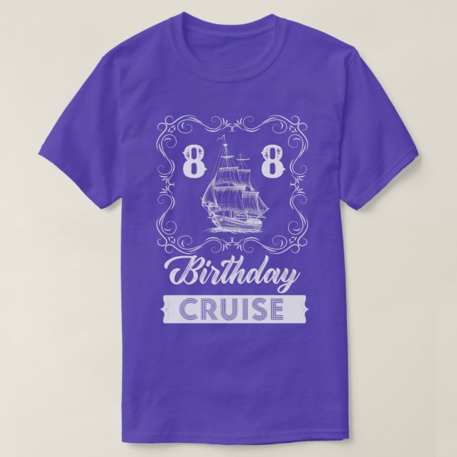 Camiseta Vintage 88th Birthday Cruise (Frente do Design)