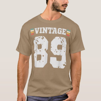 Camiseta Vintage, 89 anos, feliz 89 anos, diversão de anive