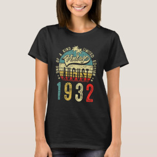 Camiseta Vintage, 90 anos, agosto de 1932, 90, Homens de An