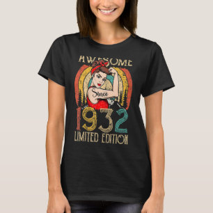 Camiseta Vintage, 90 anos, aniversário feminino Melhor dos