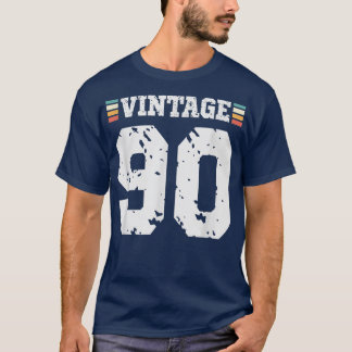 Camiseta Vintage, 90 anos, feliz 90, diversão de aniversári