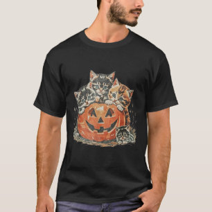 Camiseta Vintage 90s Cat Halloween Soky Season Pumpkin Cat