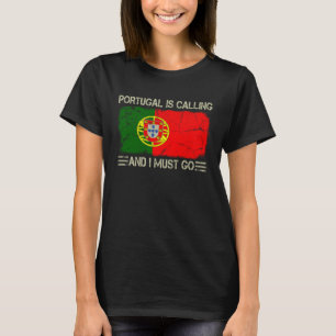 Camiseta Vintage, a bandeira portuguesa Portugal está a cha