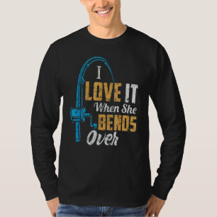 Camiseta Vintage A Pescar Para Homens Que Eu Amo Quando Ela