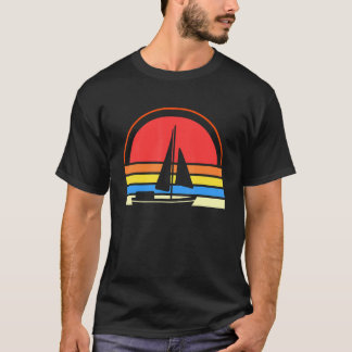 Camiseta Vintage à vela - Preso do Barco do barco à vela