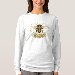 Camiseta Vintage Abelha para Mulheres