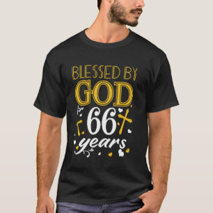 Camiseta Vintage Abençoado Por Deus Por 66 Anos Feliz 66º A