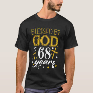 Camiseta Vintage Abençoado Por Deus Por 68 Anos Feliz 68º A