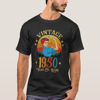 Camiseta Vintage Abril De 1950 Retro 71 Anos De Idade 71Rua