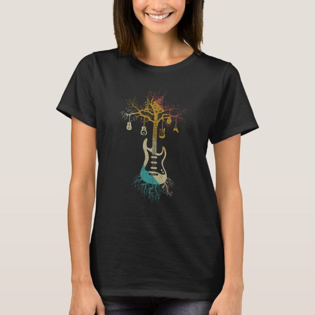 Camiseta Vintage Acoustic Guitar   Guitar Music Tree (Frente)