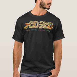 Camiseta Vintage ADHD Autism Saúde Mental Sensibilização Am