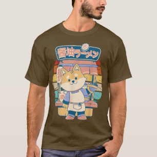 Camiseta Vintage adorável desenho animado de cão de corgi,