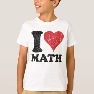 Camiseta Vintage Adoro Matemática Crianças Ringer T Shirt