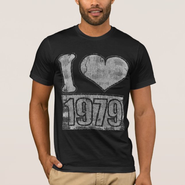 Camiseta Vintage, adoro T-Shirt 1979 (Frente)