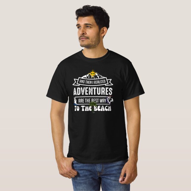 Camiseta Vintage Adventures to the Beach (Frente Completa)