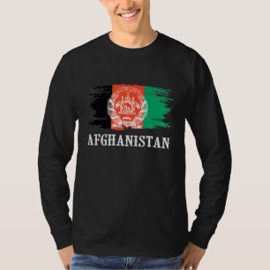 Camiseta Vintage Afeganistão Flag I Love Afeganistão