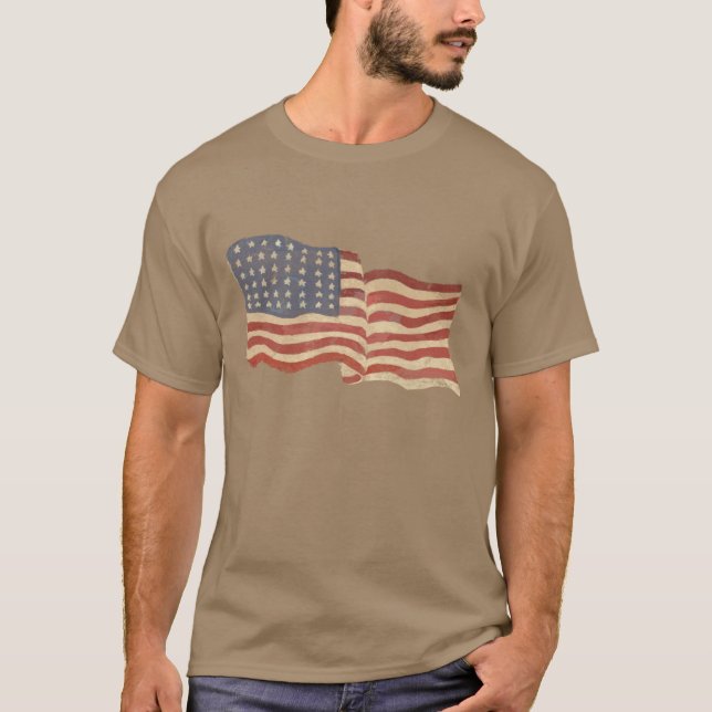 Camiseta Vintage afligido desvanecido patriótico da (Frente)
