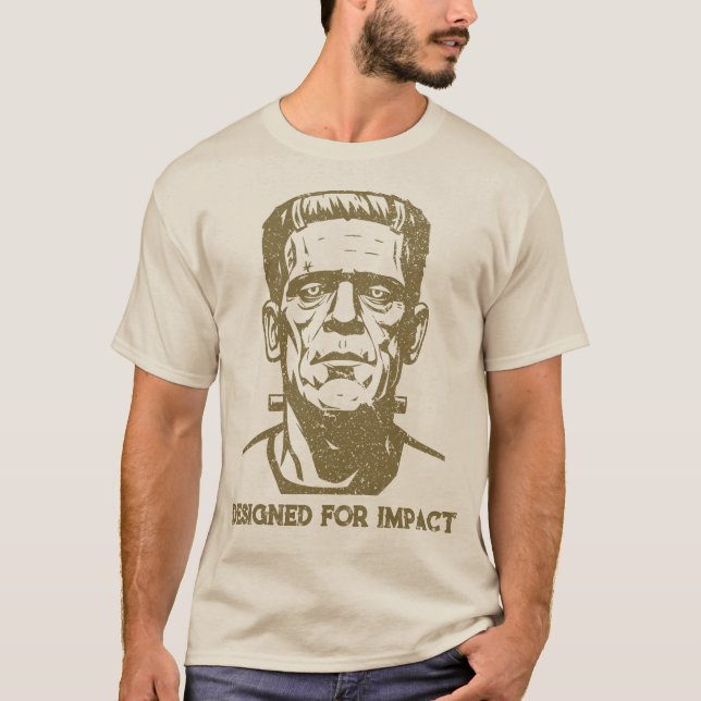 Camiseta Vintage afligiu o monstro de Frankenstein (Frente)