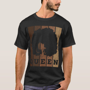 Camiseta Vintage African Afro Queen Pride Melanin Black Que