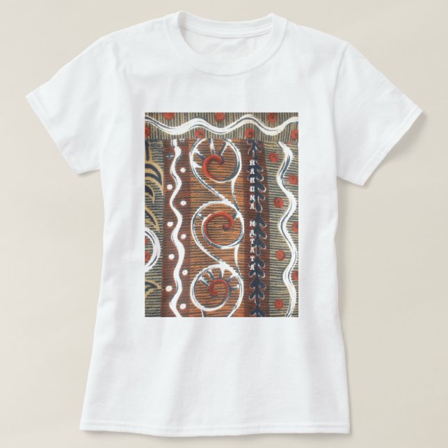 Camiseta Vintage African Motif Art Impressão (Frente do Design)