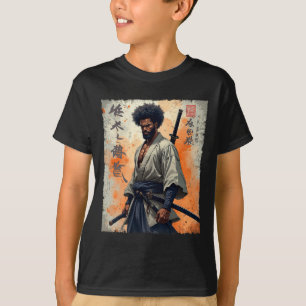 Camiseta Vintage African Samurai Afro American Bushido Warr