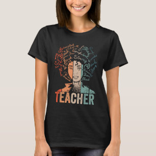 Camiseta Vintage Afro Mês da História Negra Americano Afric
