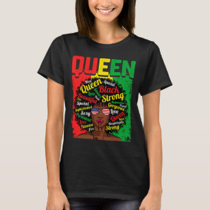 Camiseta Vintage Afro Queen Black History Month Retro Melan