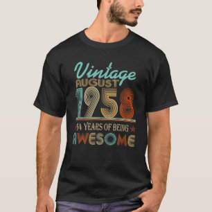 Camiseta Vintage Agosto De 1958 64º Aniversário 64 Anos De