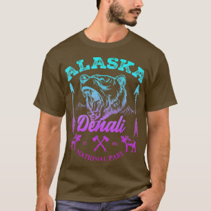 Camiseta Vintage Alaska Roaring Bear, Denali National Park