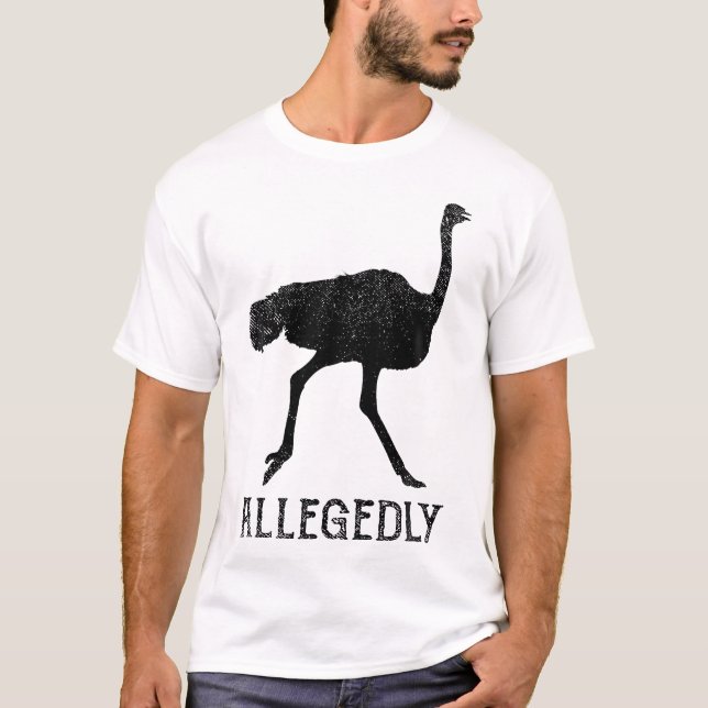 Camiseta Vintage Alegadamente Ostrich (Frente)