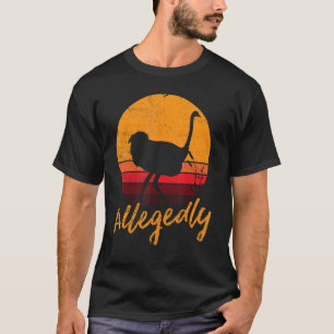 Camiseta Vintage Alegadamente Ostrich Fun Retro Flighless B