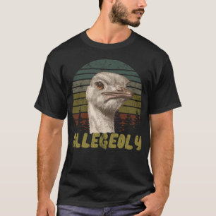 Camiseta Vintage Alegadamente Ostrich Retro