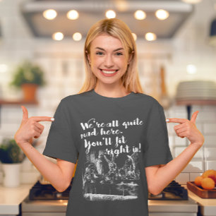 Camiseta Vintage Alice no País das Maravilhas, citação d