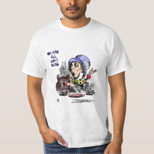 Camiseta Vintage Alice no t-shirt louco do Hatter 2 do paí