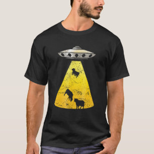 Camiseta Vintage Alien Ufo Vaca Abdução Roswell Retro Amare